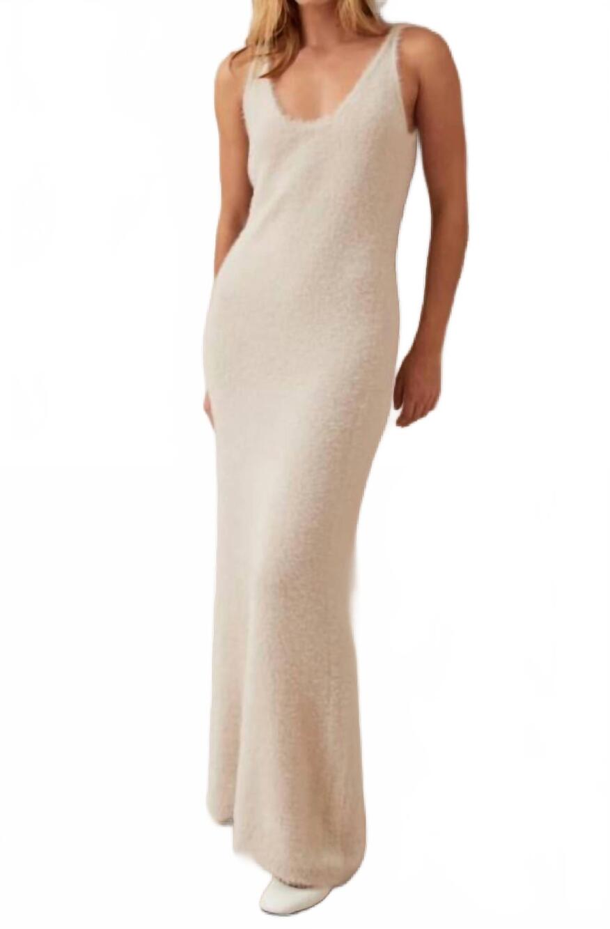 NEW ALOHAS ski maxi dress in white